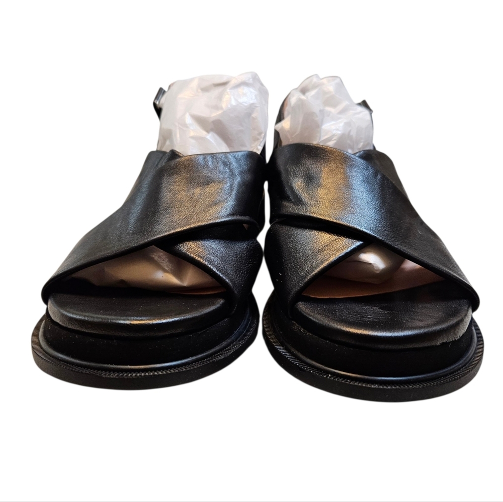 Robert Clergerie Paris Mule Black Leather Slingback Sandals Size 8 - Picture 2 of 14